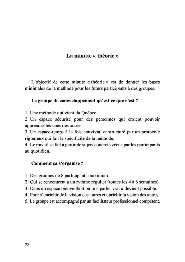 Le groupe de codéveloppement personnel