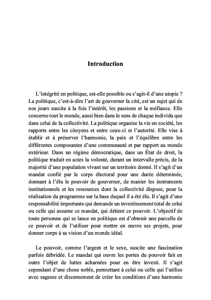 L'intégrité en politique : une utopie ?