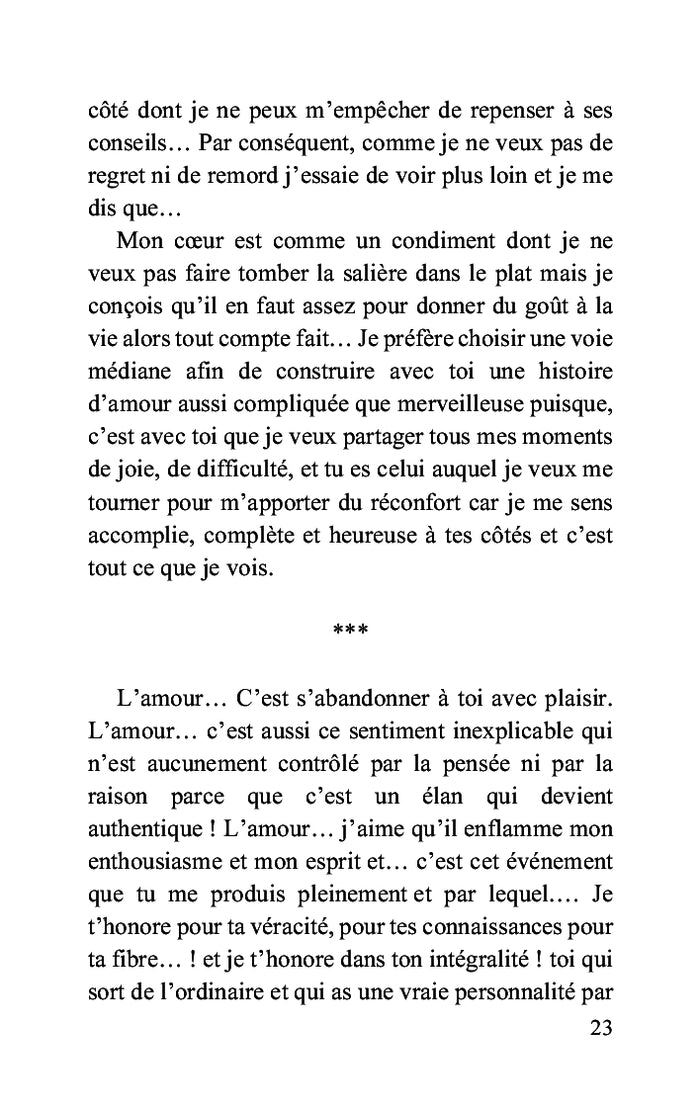 L'amour est une chaleur intense