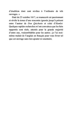 Cervantès – Shakespeare : la rencontre