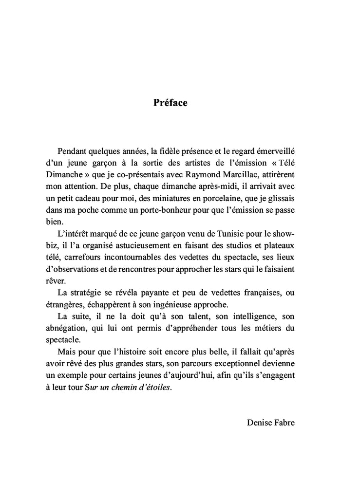 Sur un chemin d'étoiles