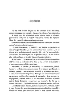 Rencontres et séparations