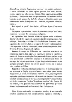 Rencontres et séparations