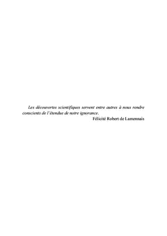 L'évolution scientifique