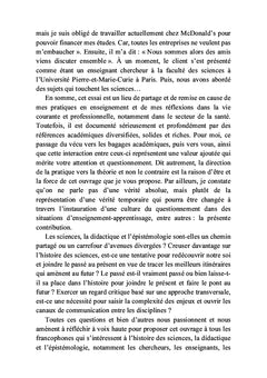 L'évolution scientifique
