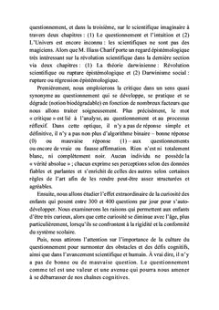 L'évolution scientifique