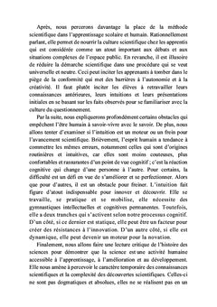 L'évolution scientifique