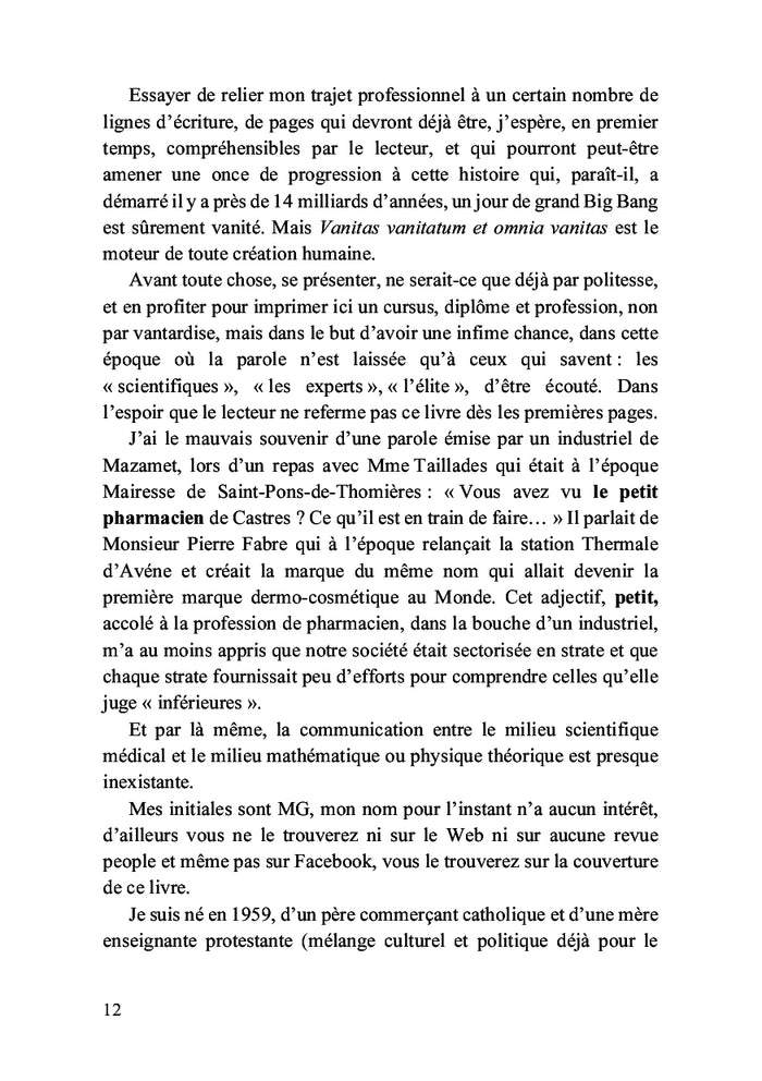 Parole d'un pharmacien