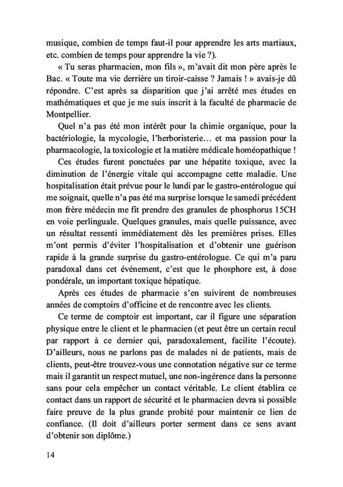 Parole d'un pharmacien