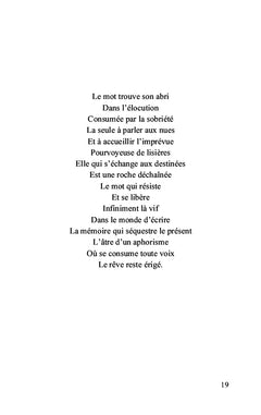 Entre paroles et l'infini