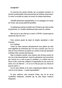 covid-19 ou 19 façons de voir covid autrement