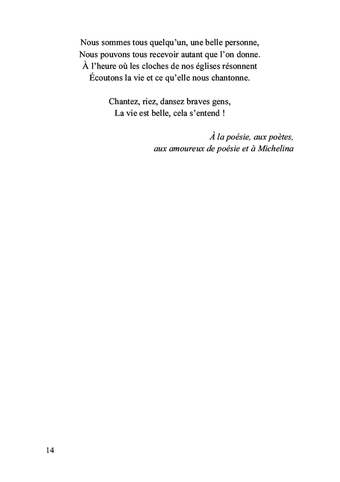 Tous quelqu'un, tous poètes