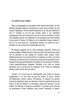 2022 Une critique de la France