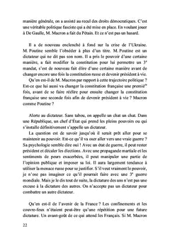 2022 Une critique de la France