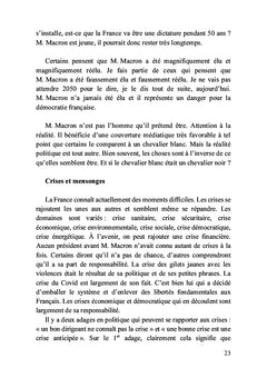 2022 Une critique de la France