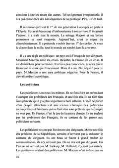 2022 Une critique de la France