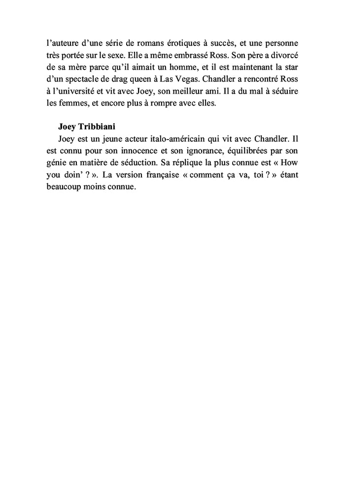 La traduction de l'humour pour la télévision L'adaptation de l'humour dans la sitcom Friends