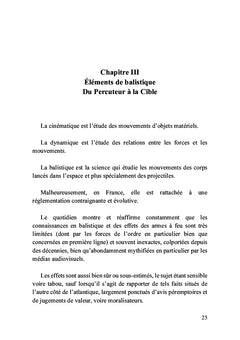 Balistique des armes à feu de poing et d'épaule