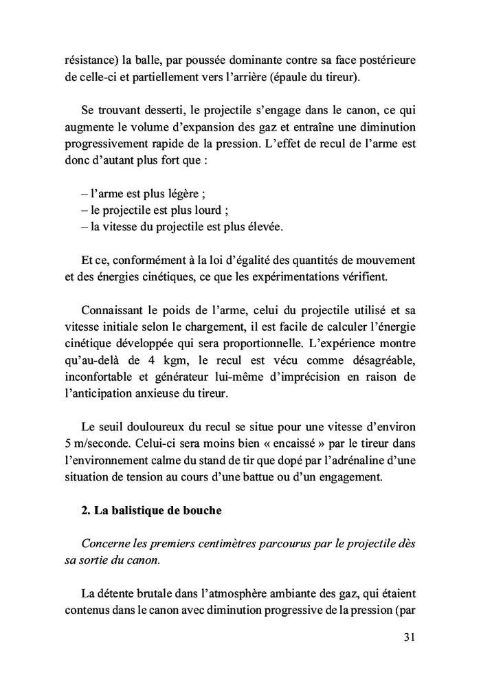 Balistique des armes à feu de poing et d'épaule