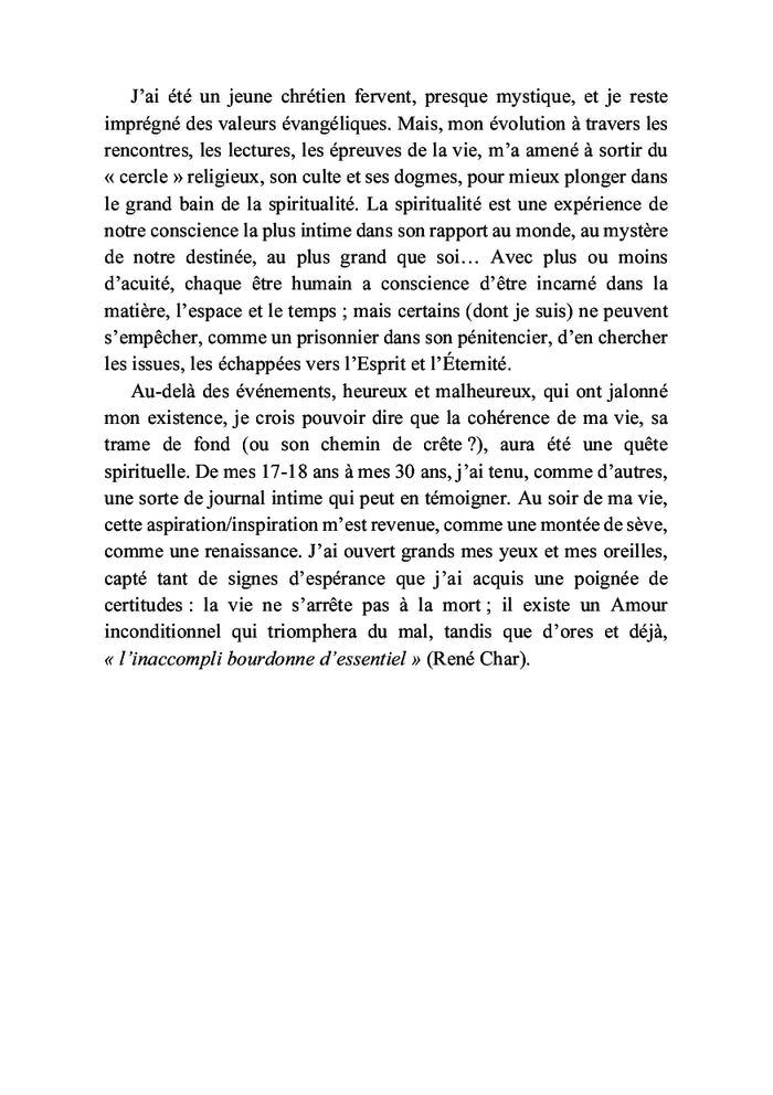 Mes cailloux blancs Les mots d'une vie