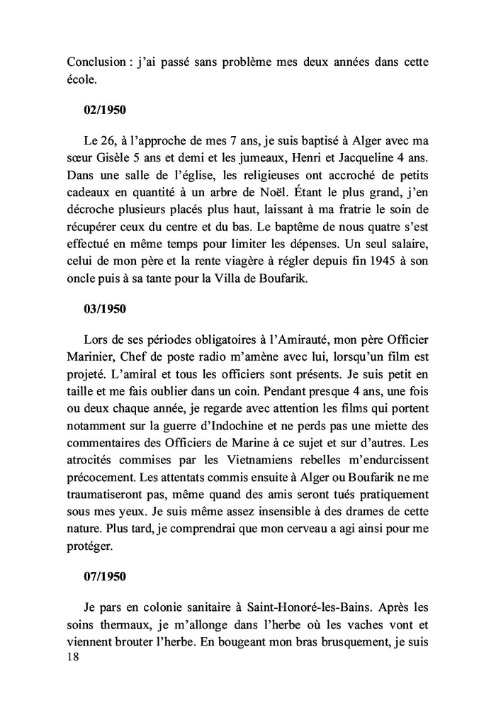 Mémoires d'un patriote algéro-boufarikois