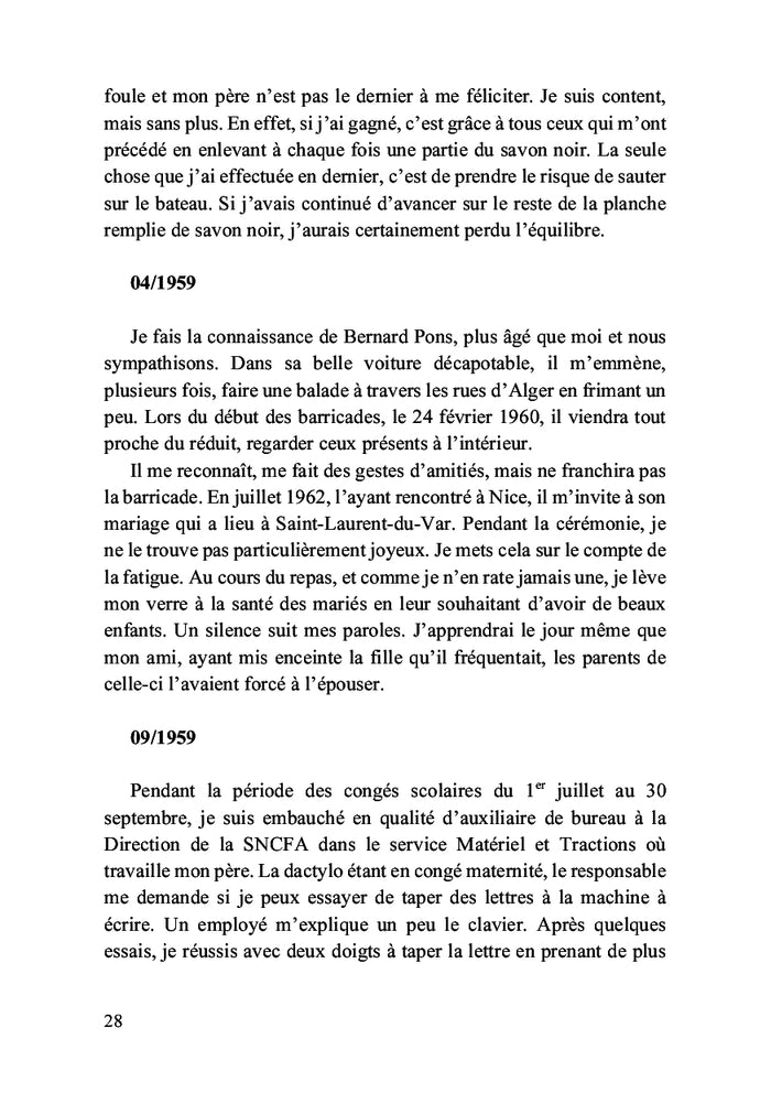 Mémoires d'un patriote algéro-boufarikois