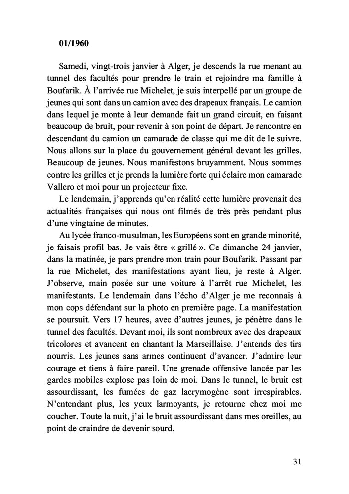 Mémoires d'un patriote algéro-boufarikois