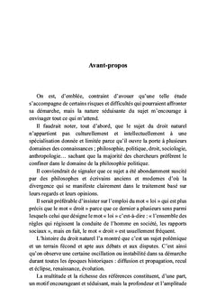 Le droit naturel De l'amont à l'aval