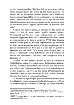 Le droit naturel De l'amont à l'aval