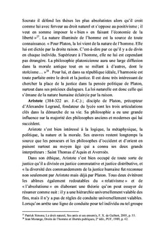 Le droit naturel De l'amont à l'aval