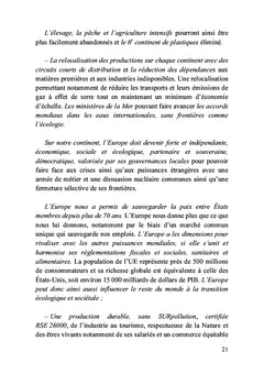 Ébauche d'une planification écologique et sociétale