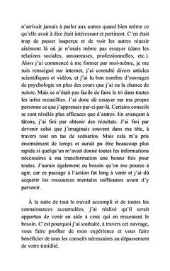 Adieu la timidité