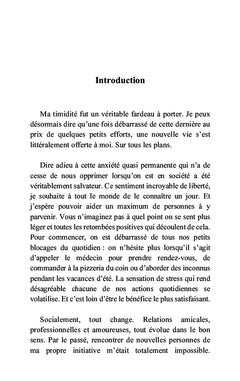 Adieu la timidité