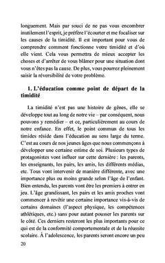 Adieu la timidité