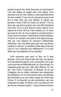 Adieu la timidité