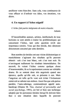 Adieu la timidité