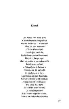 Poésie confinée