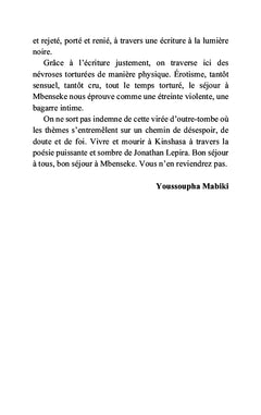 Séjour à Mbenseke