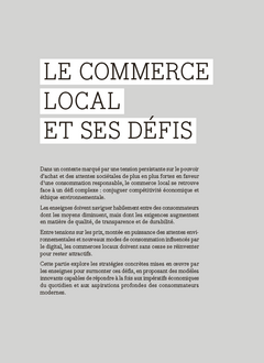 Le commerce de demain : le pouvoir du local
