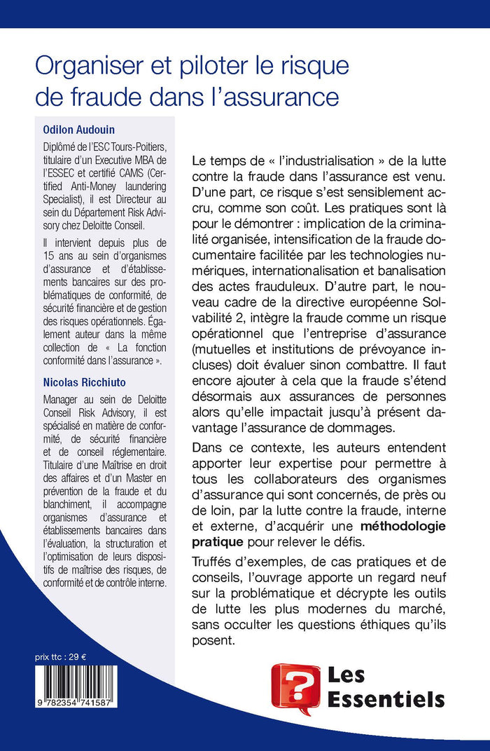 Organiser et piloter le risque de fraude dans l'assurance