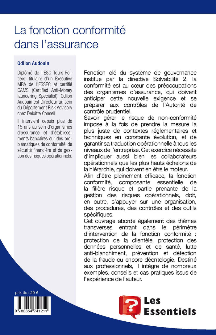La fonction conformité dans l'assurance