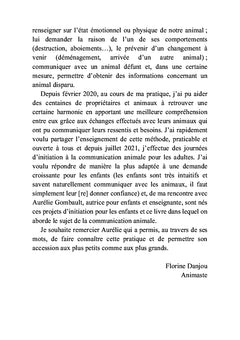 Les communications animales de Milo et Jade