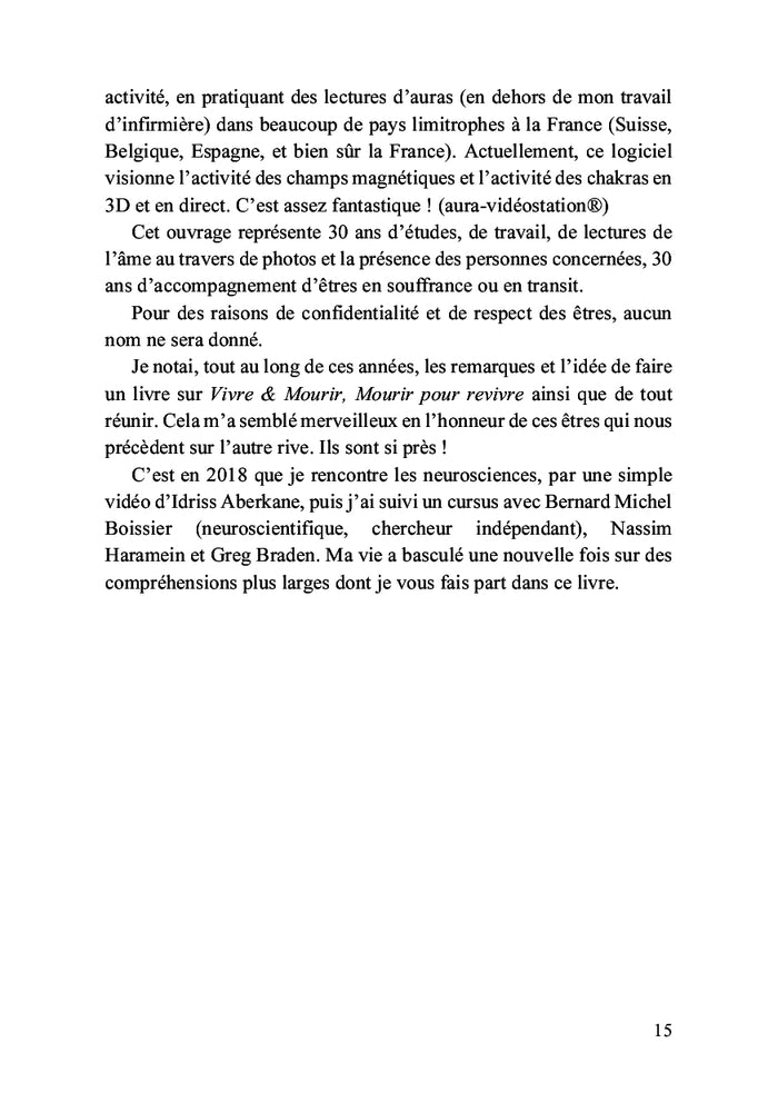 Vivre et mourir, mourir pour revivre