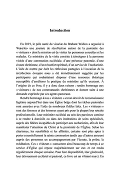 La pastorale des « visiteurs » en Belgique