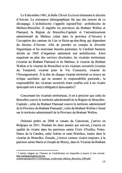 La pastorale des « visiteurs » en Belgique