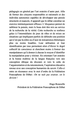 La pédagogie à travers le débat-éloquence
