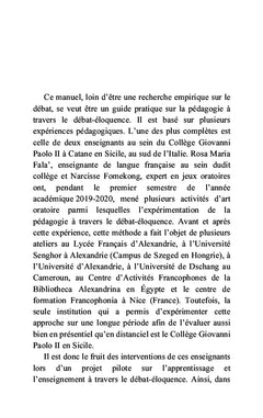 La pédagogie à travers le débat-éloquence