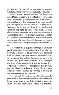 L'apologie de l'inutilité