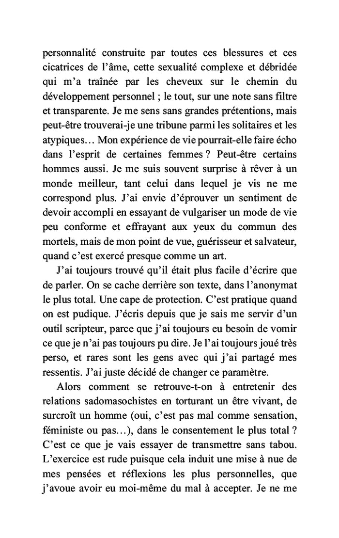 Chroniques d'une femme ordinaire ou comment le sadomasochisme a sauvé mon âme