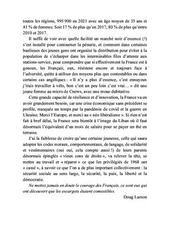 La France est à genoux, mais pas les Français